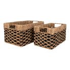 Salar Baskets - Baskets, seagrass, black/nature set of 2