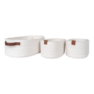 Jarana Baskets - Baskets, cotton, white, set of 3
