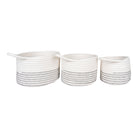 Algar Baskets - Baskets, cotton, white/grey, set of 3