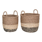 Lima Baskets - Baskets, seagrass, nature/brown/black set of 2