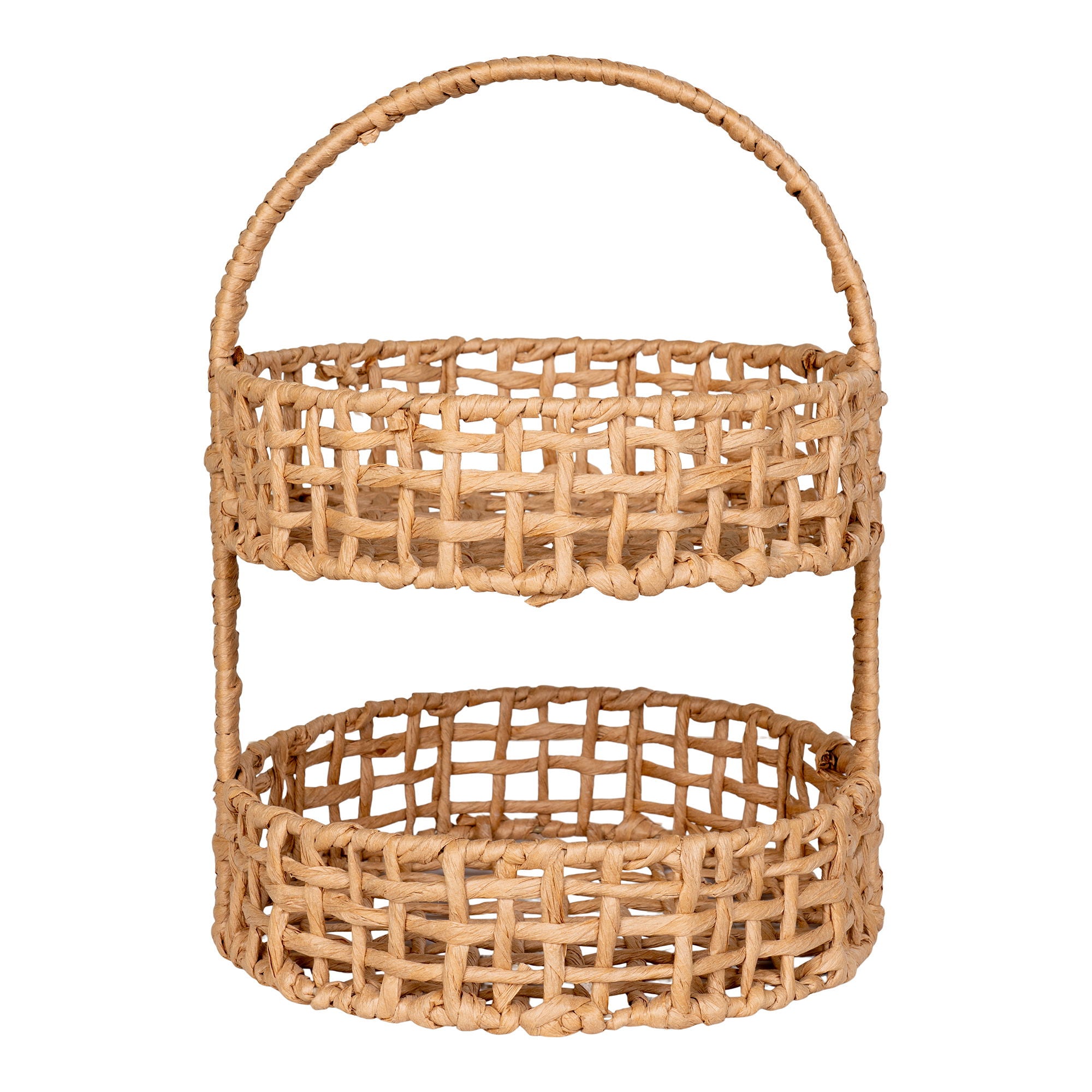 Anadia Tray - Tray, paper, natural, ø29x39 cm