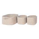 Teixo Baskets - Baskets, cotton, beige, set of 3