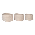 Cadima Baskets - Baskets, cotton, beige, set of 3