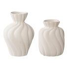Vase - Vase, ceramic, white, set of 2