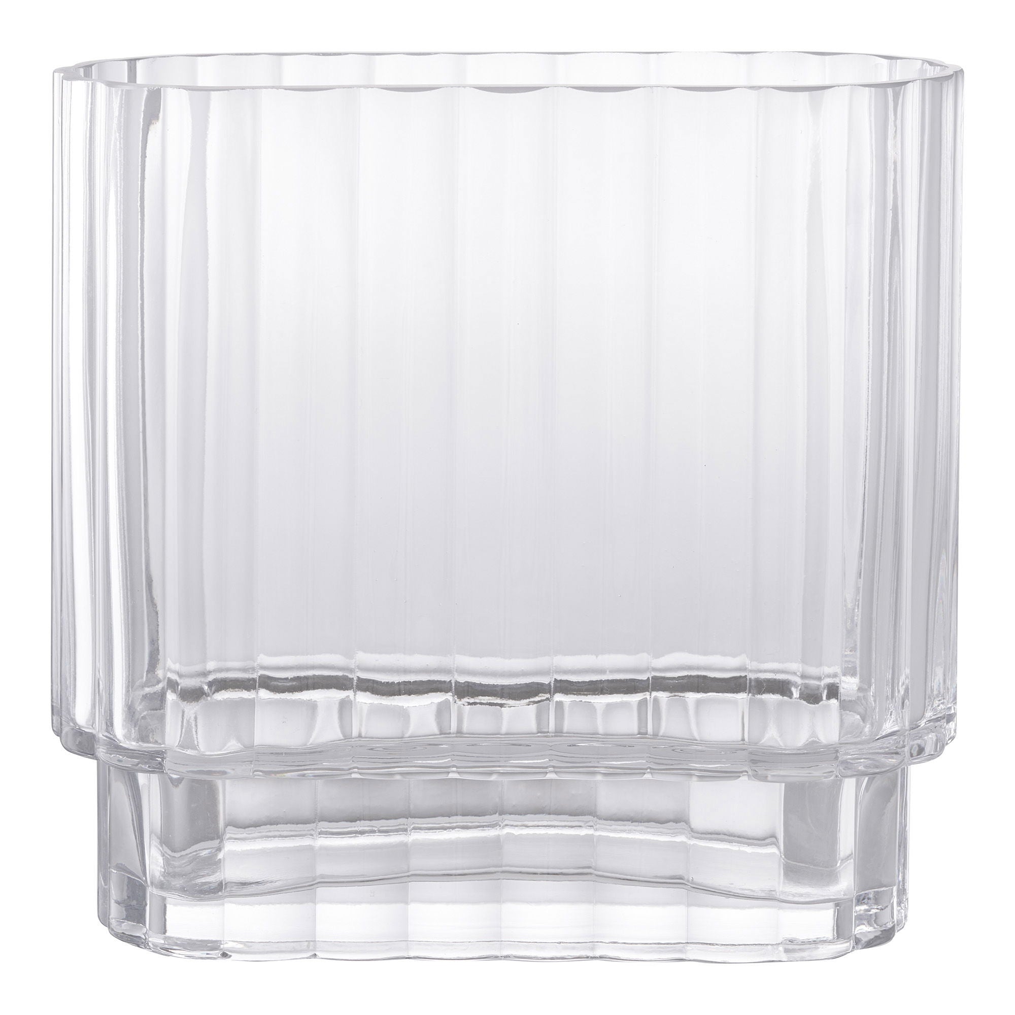 Vase - Vase, glass, clear 20x9x19,5 cm