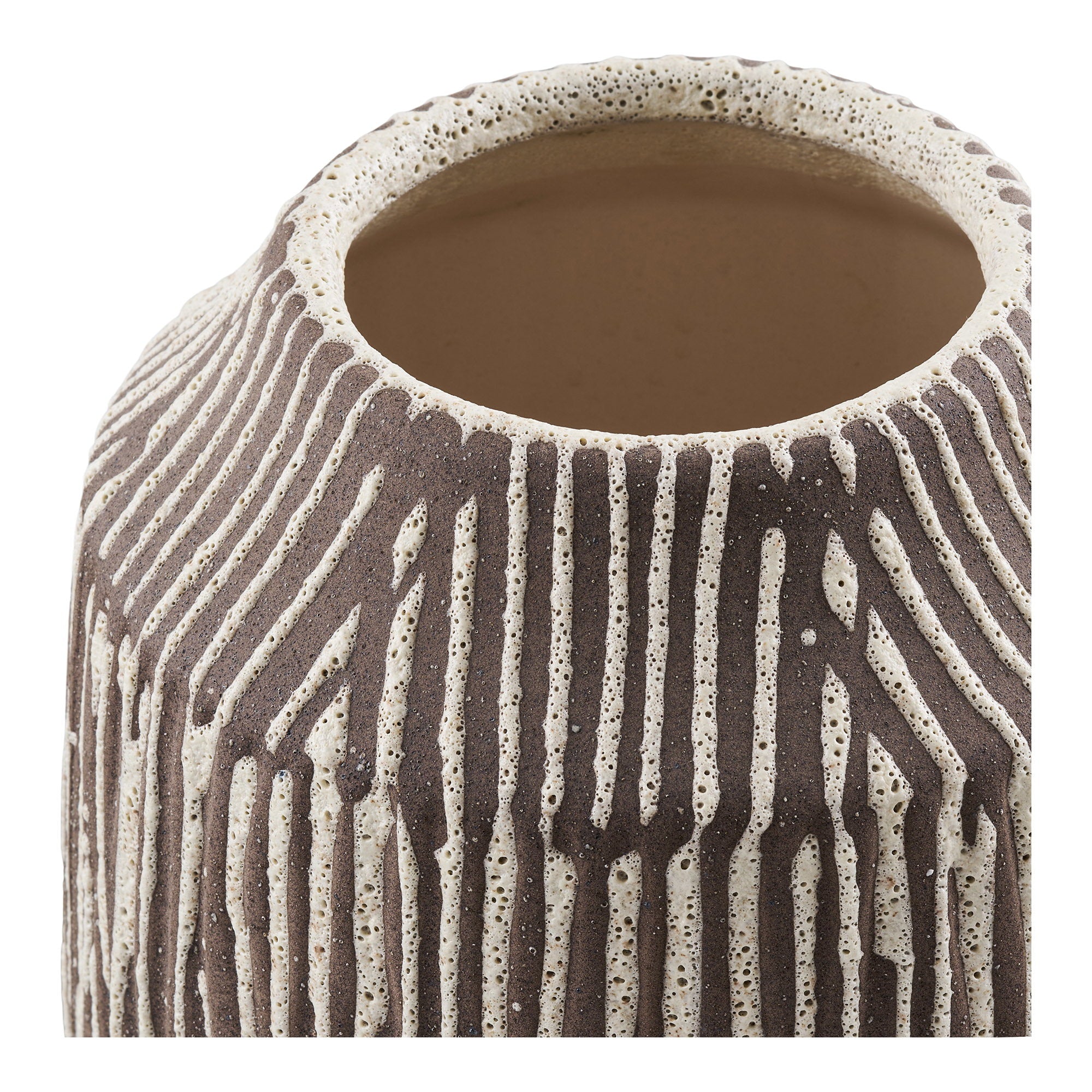 Vase - Brown / White