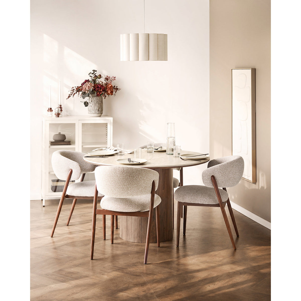 Vase - Brown / White