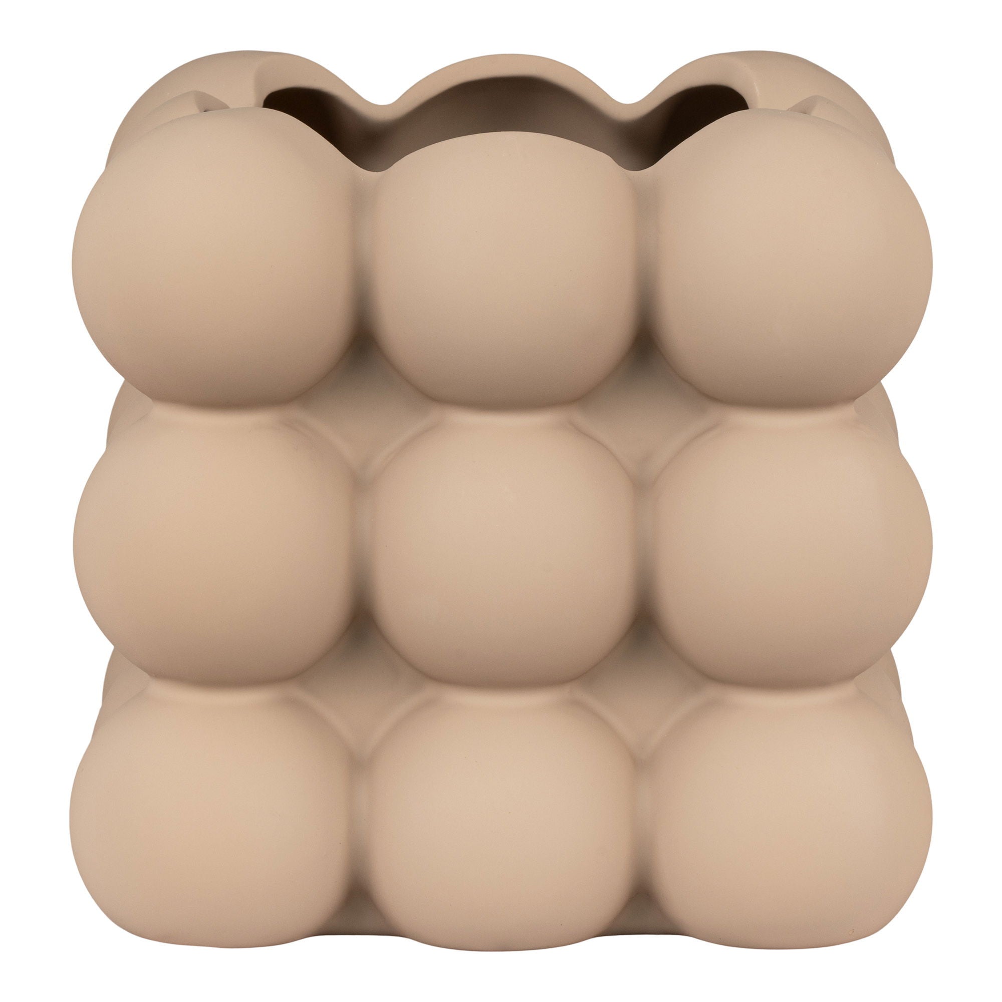 Flowerpot - Flowerpot, ceramic, brown, 13,5x13,5x13 cm