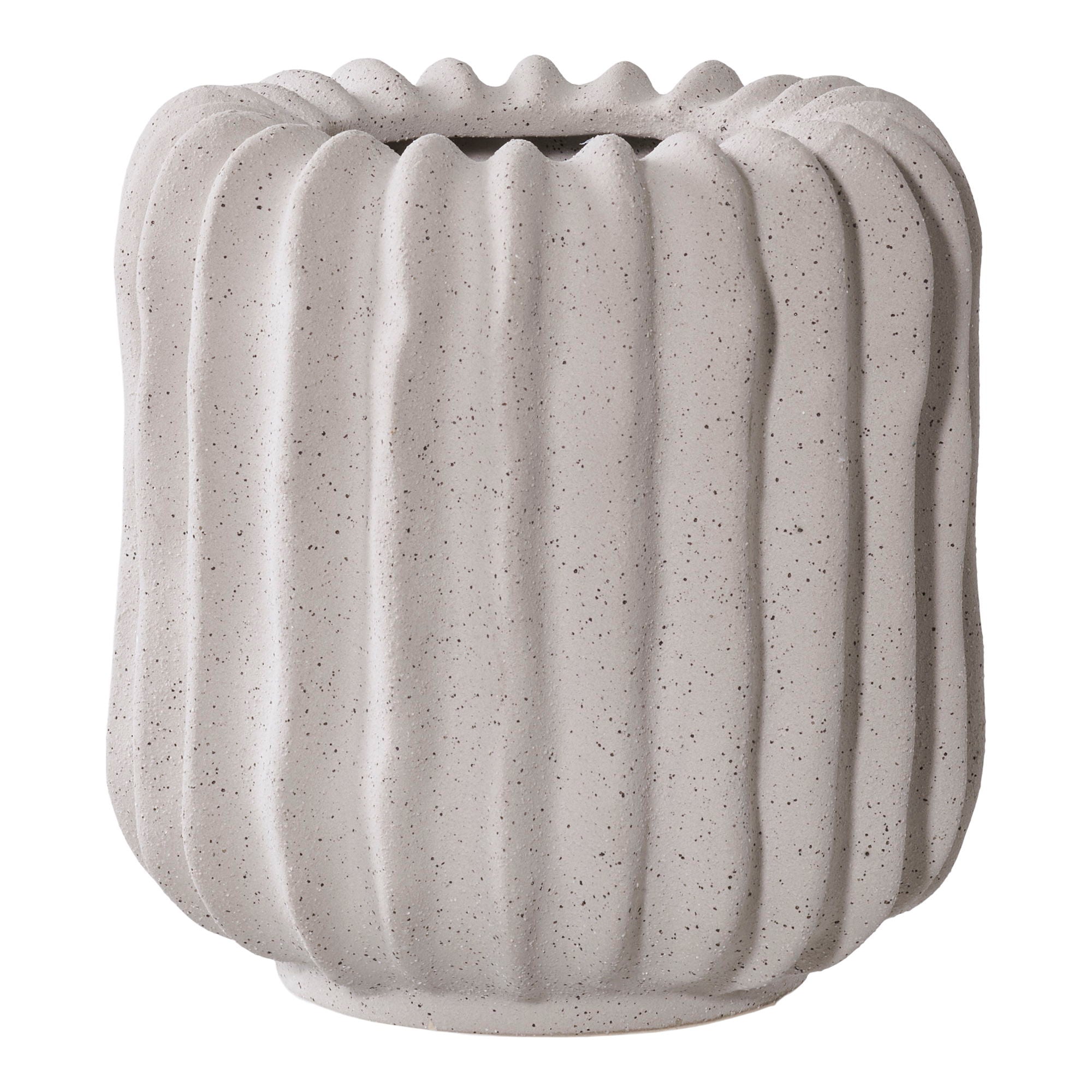 Flowerpot - Flowerpot, ceramic, grey ø15x15 cm