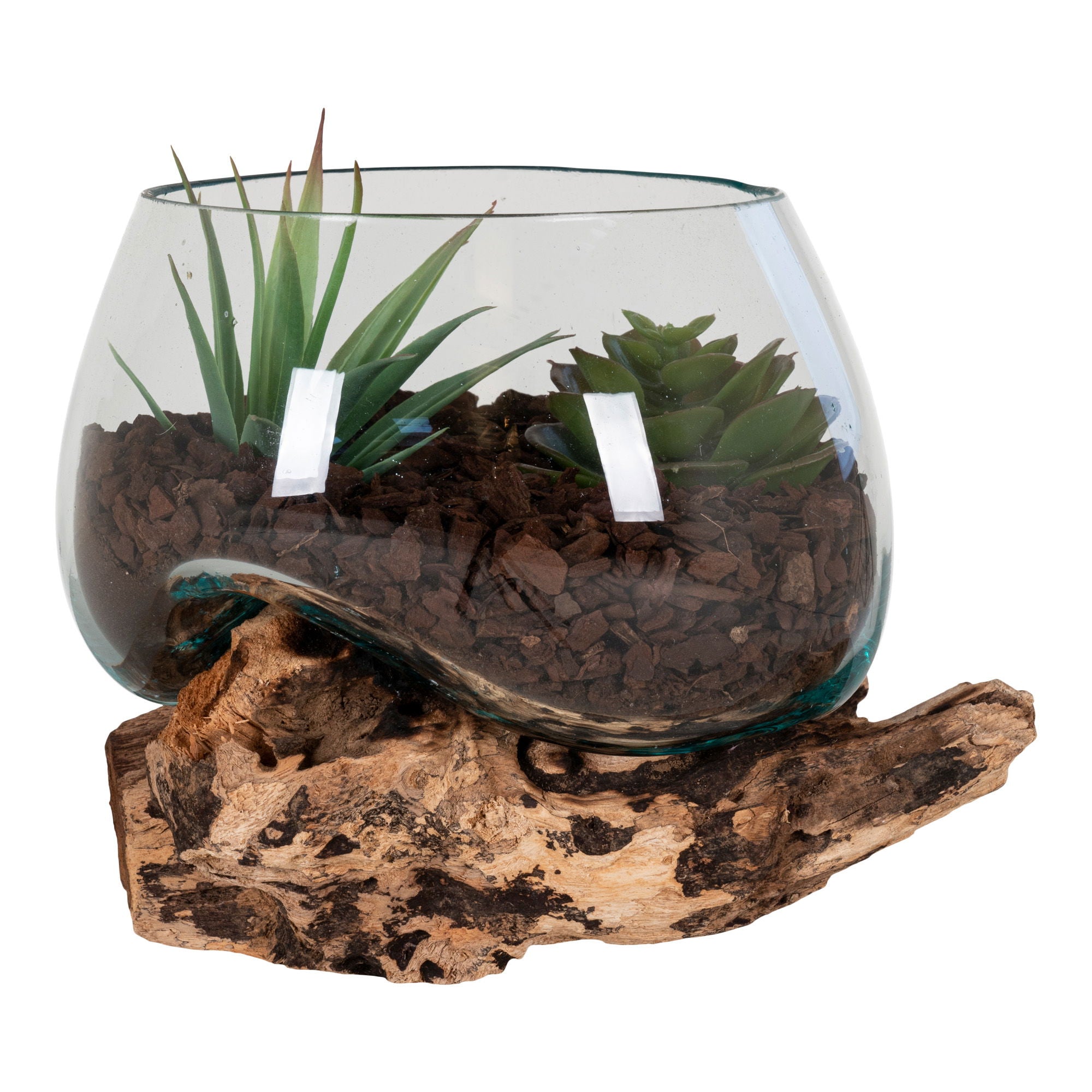 San Marino Waterdrop - Waterdrop, teak/glass, nature, h15 cm