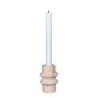 Candle Holder  - Candle holder, travertine, natural, ø7x10 cm