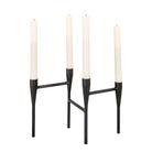 Candle Holder - Candle Holder, metal, black, 15x28x21 cm