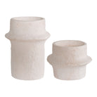 Candle Holder - Candle holder, cement, white, set of 2
