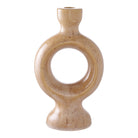 Candle Holder - Candle holder, ceramic, brown 13,5x8,8x23,4 cm