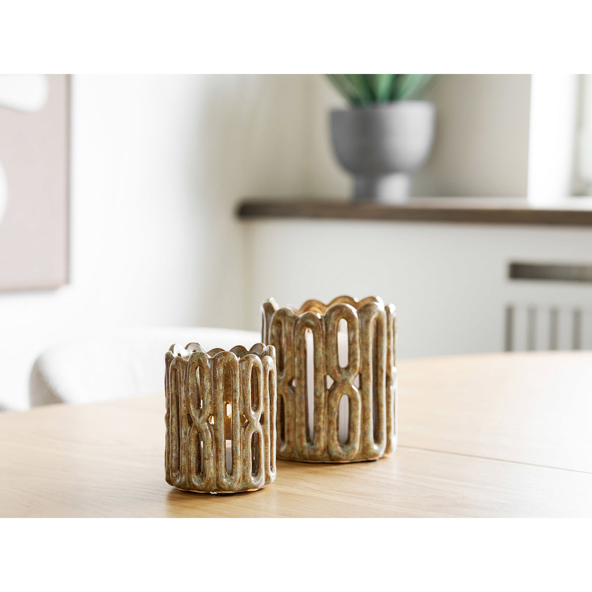 Candle Holders - Brown