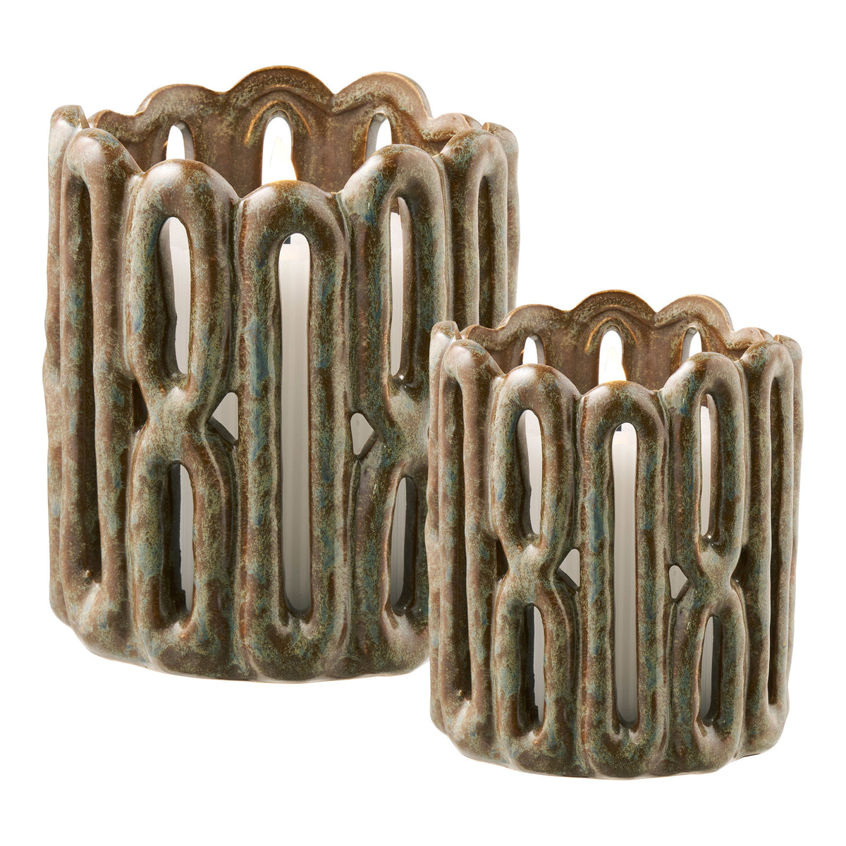 Candle Holders - Brown