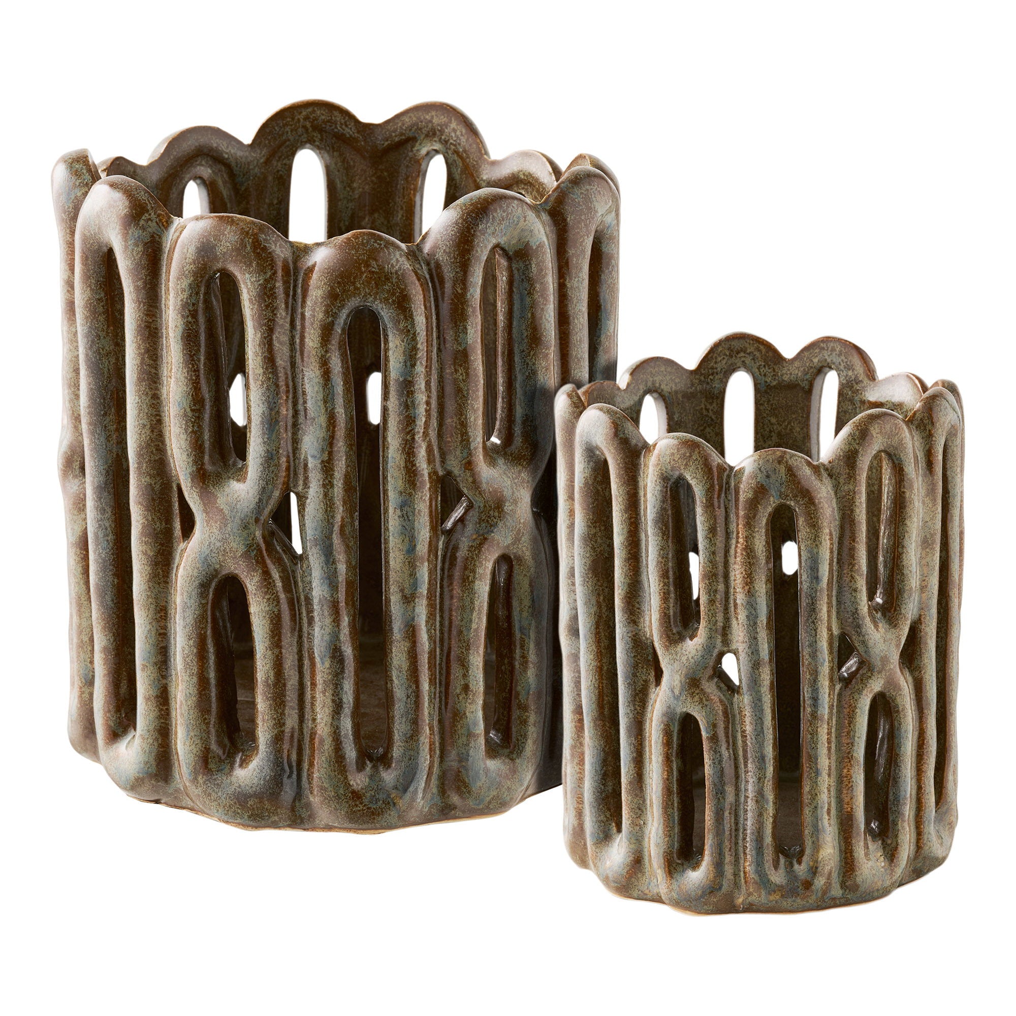 Candle Holders - Brown