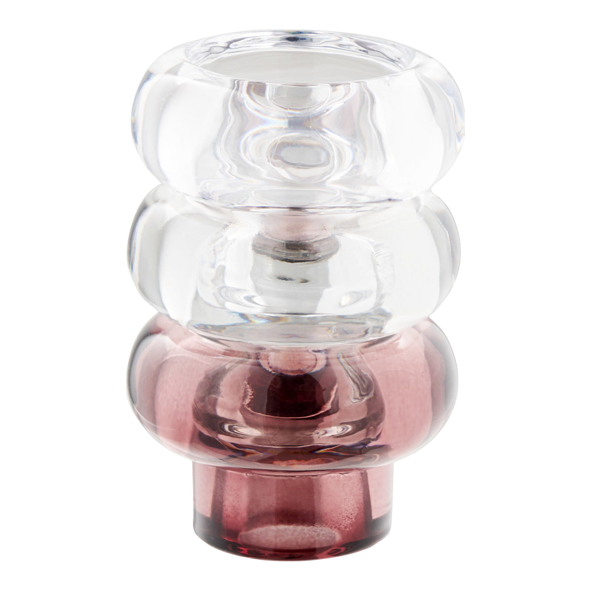 Candle Holders - Clear, Smoked, Maroon Red