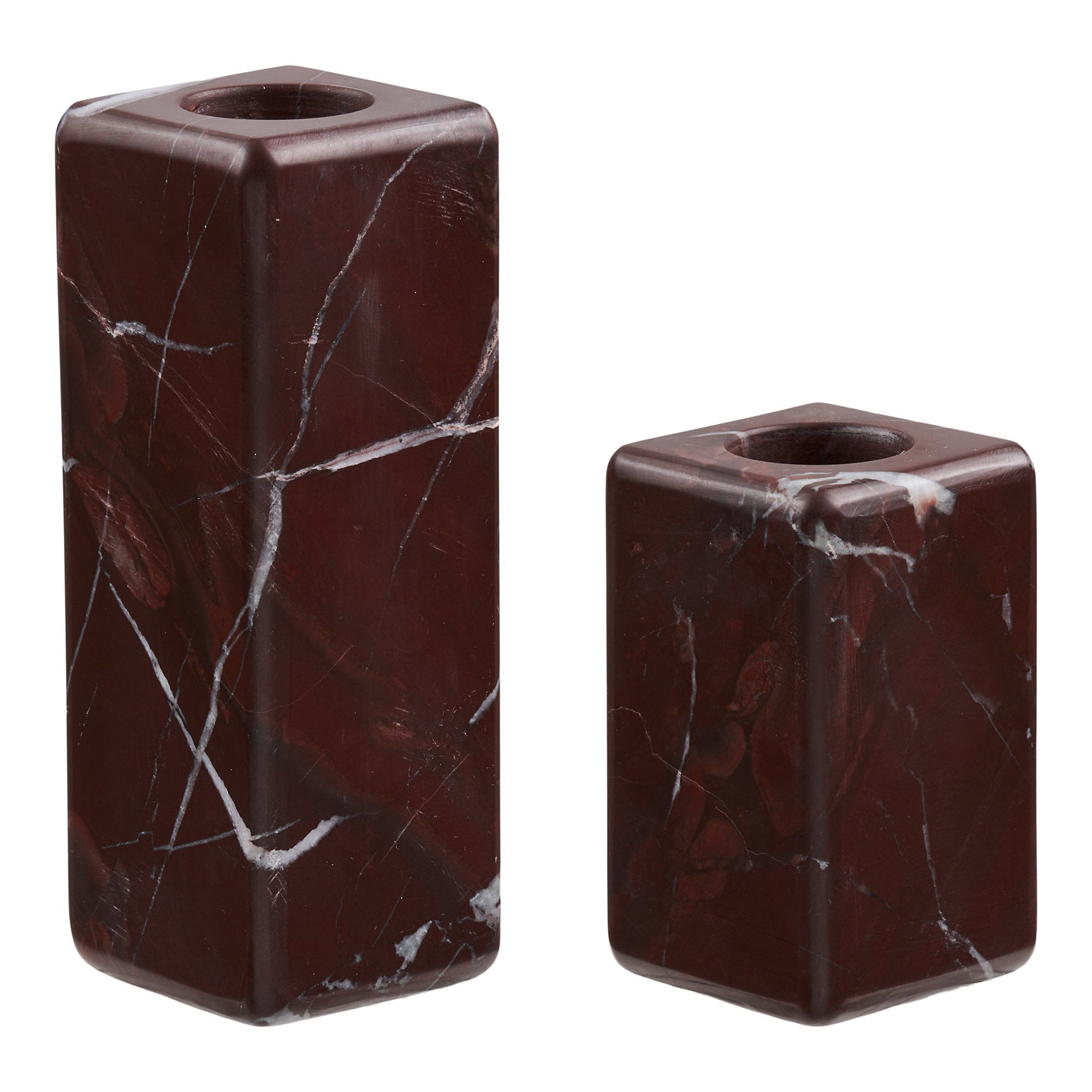 Candle Holders - Chestnut Red