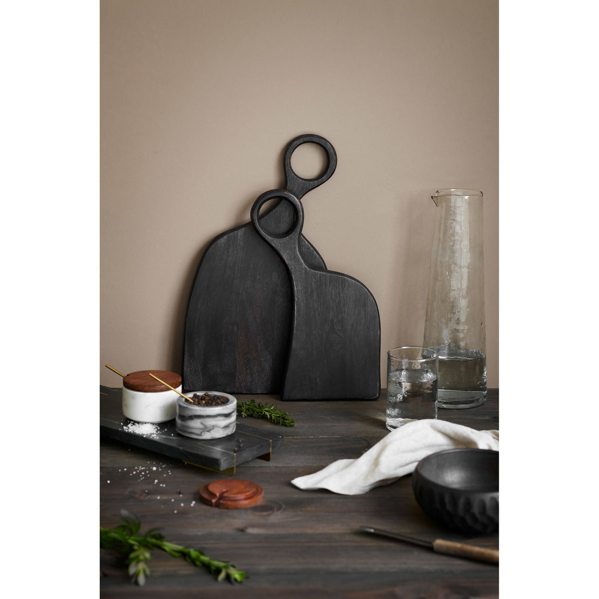 Diu Tray - Black / Brass