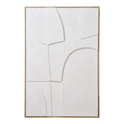 Madeline Relief Wall Decoration - Relief wall decoration, canvas, white, No.2 60x90 cm