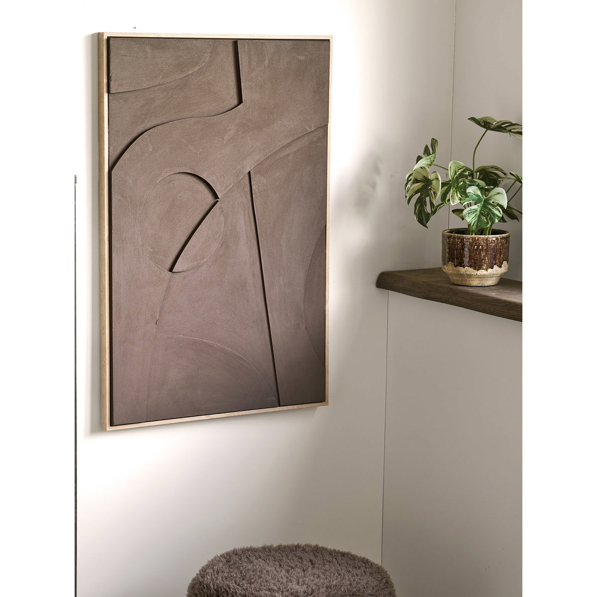 Isabella Relief Wall Decoration - Brown