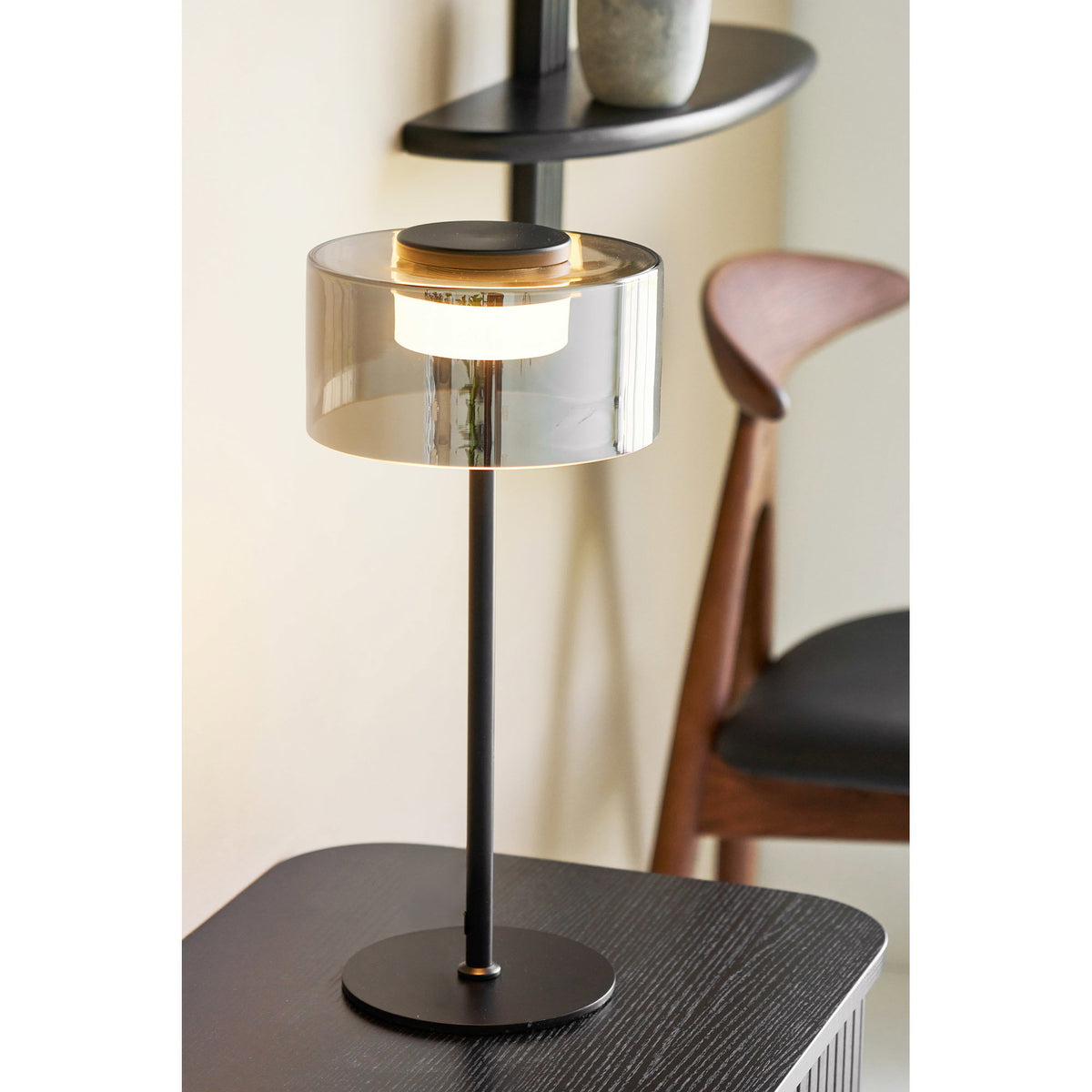 Cholet Table Lamp - Black / Clear
