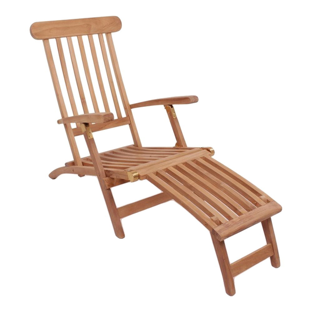 Arrecife Deck Chair - Deck Chair with adjustable back, teak, nature
