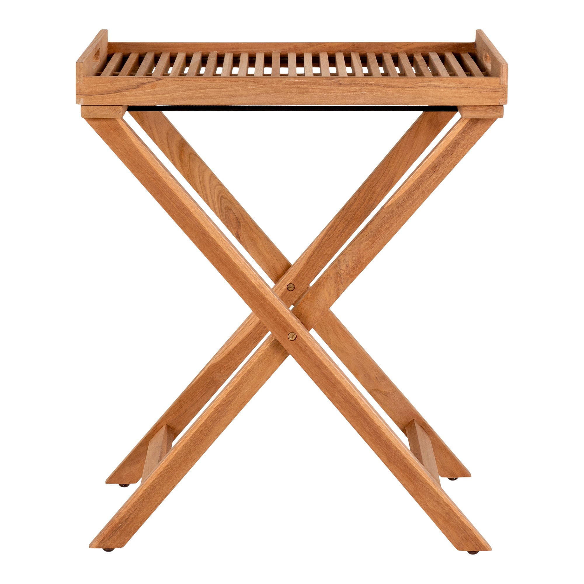 Ronda Tray Table - Tray Table, teak, nature, 60x40x70 cm