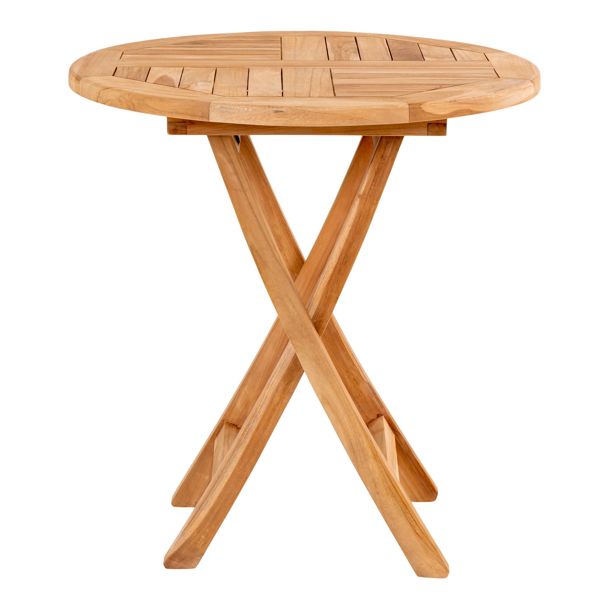 Oviedo Side Table - Side table in teak wood, nature ø70x75 cm