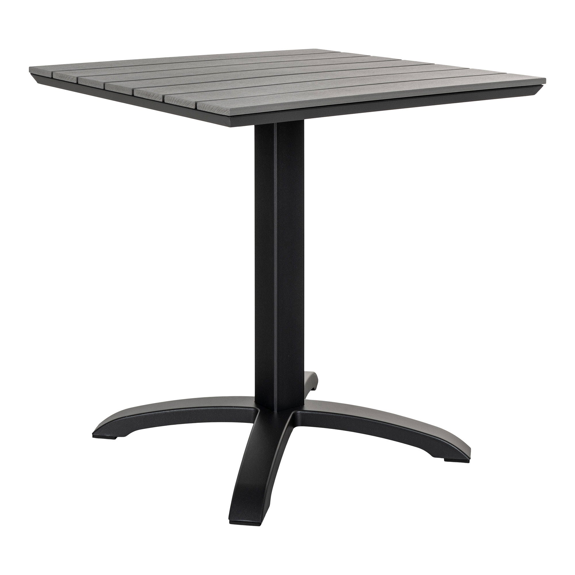Chicago Bistro Table - Bistro table, table top in grey nonwood, black legs 70x70x72 cm