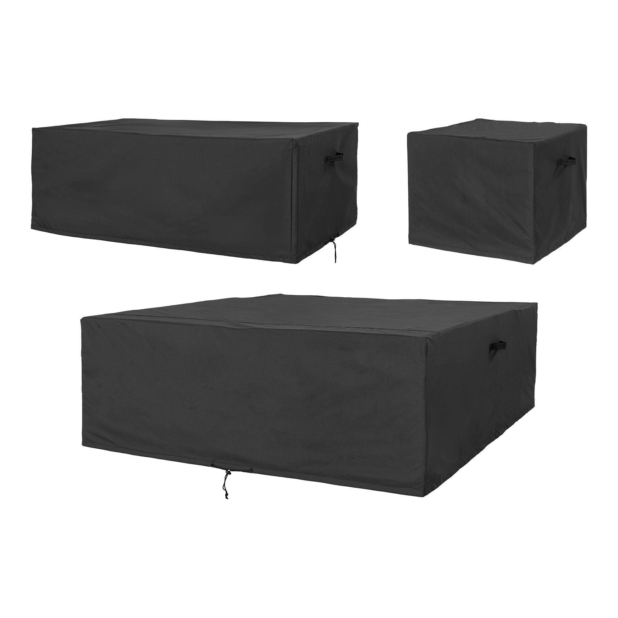 Luxury Cover - Luxury cover for modular set, 210g/m2 600D polyester PU coated, water resistant, black, set of 3