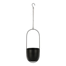 Celle Hanging Flowerpot - Hanging Flowerpot, metal, black, 15,5x14,5x37,5 cm
