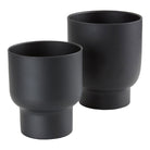 Fulda Flowerpots - Flowerpots, metal, black, set of 2