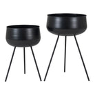 Ardola Flowerpots - Flowerpots, steel, black, set of 2