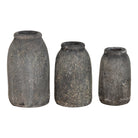 Velas Decorative Vases - Decorative Vases, terracotta, antique dark grey, set of 3