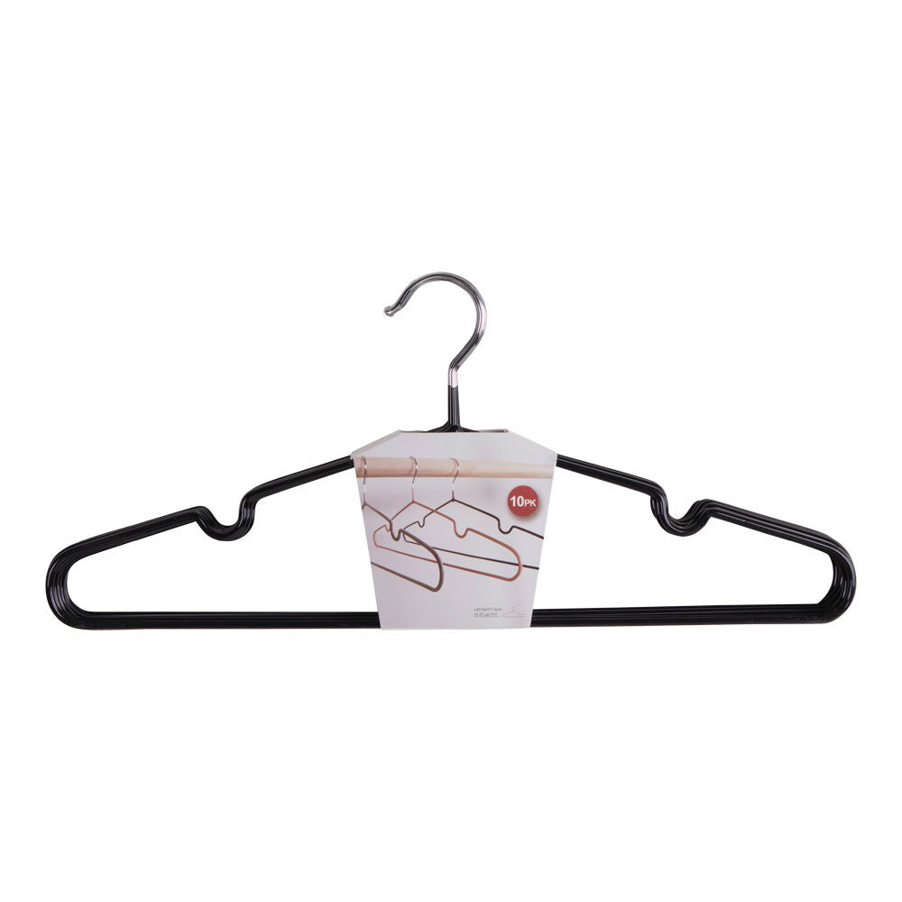 Massa Hangers - Metal hangers with black coating, set of 10