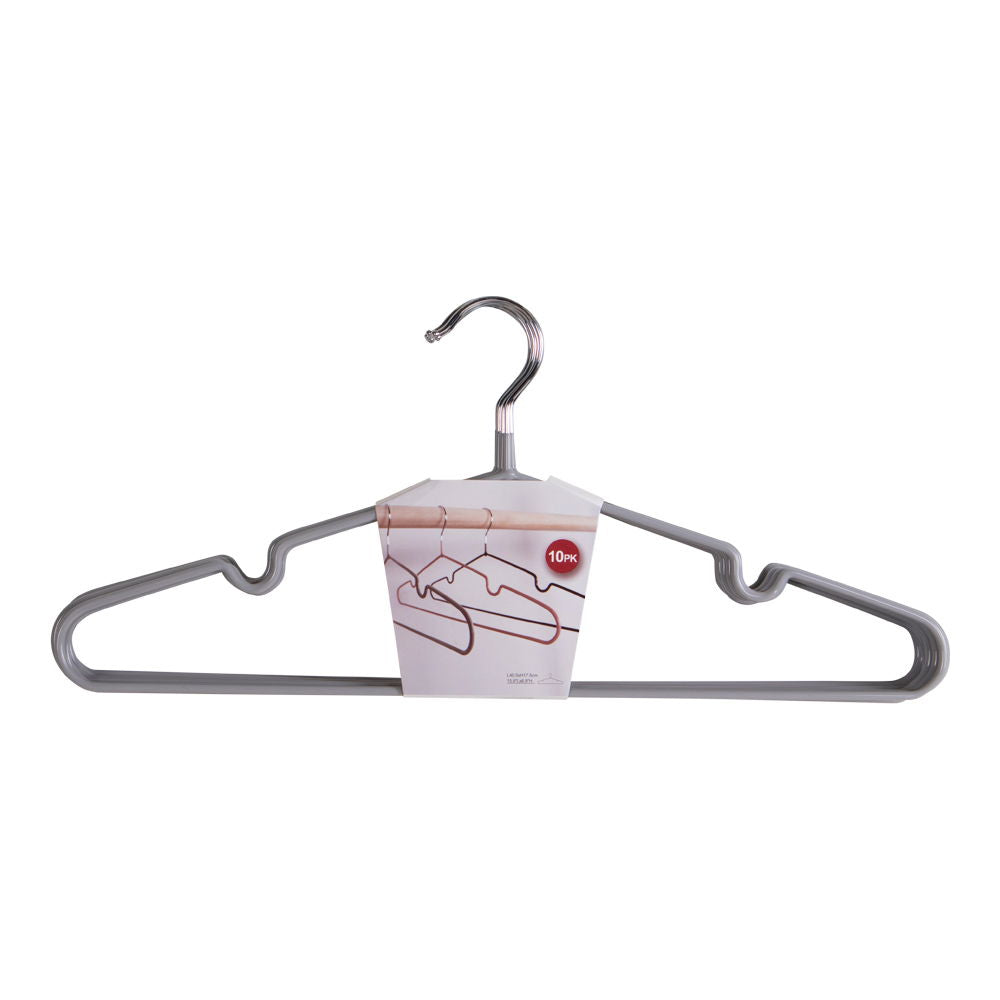 Massa Hangers - Metal hangers with grey coating, set of 10