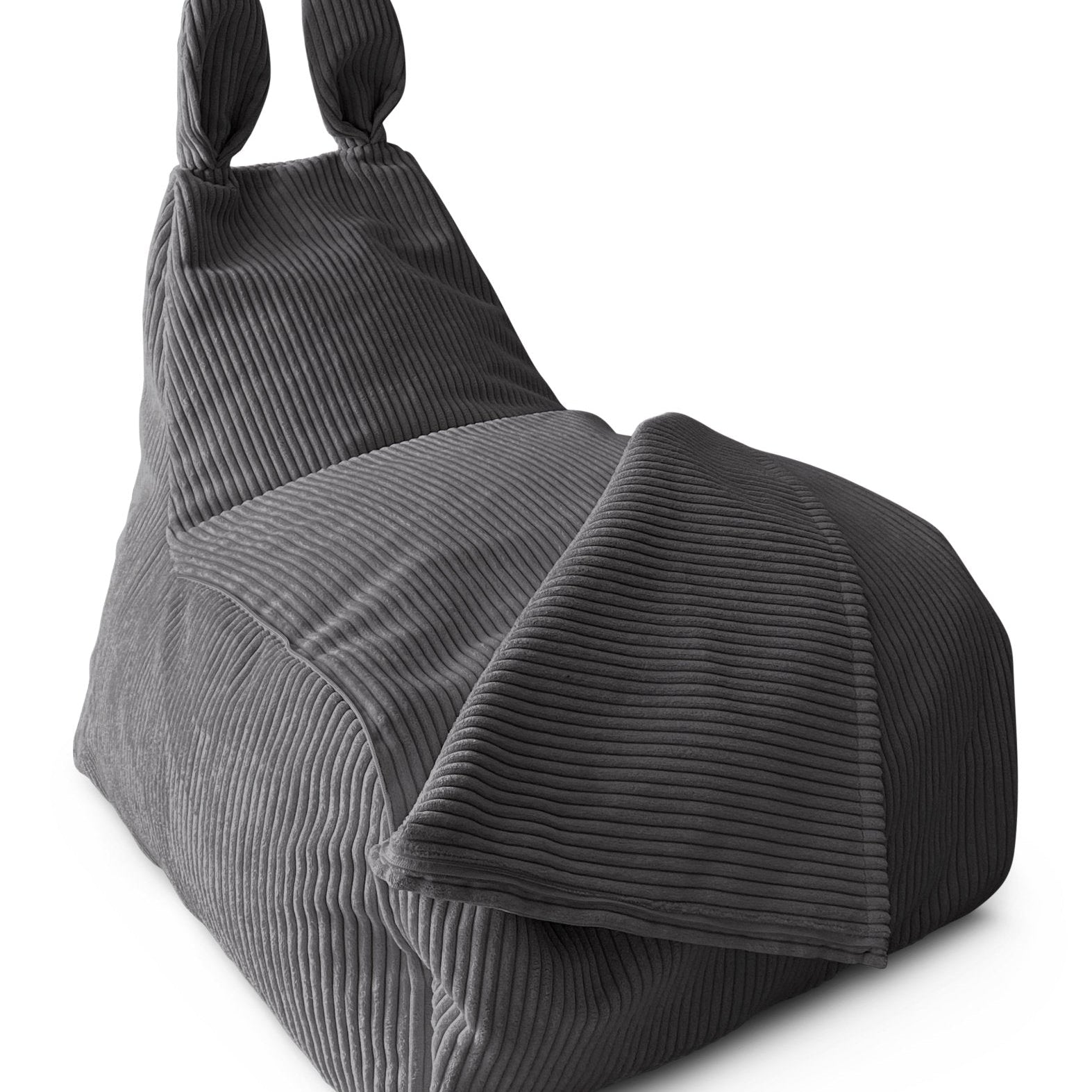 BUNNY L Bean Bag, Corduroy, Dark Grey - Scandinavian Stories by Marton