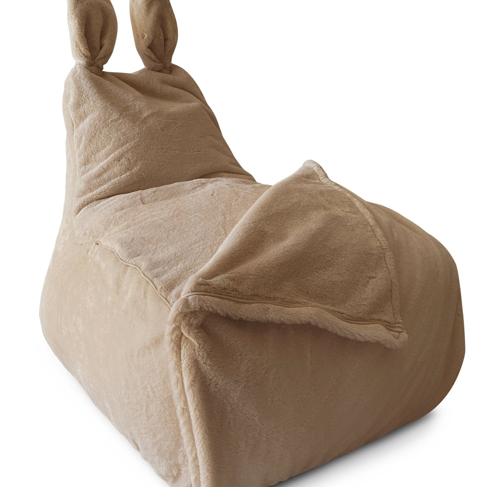 BUNNY L Bean Bag, Fur, Beige - Scandinavian Stories by Marton
