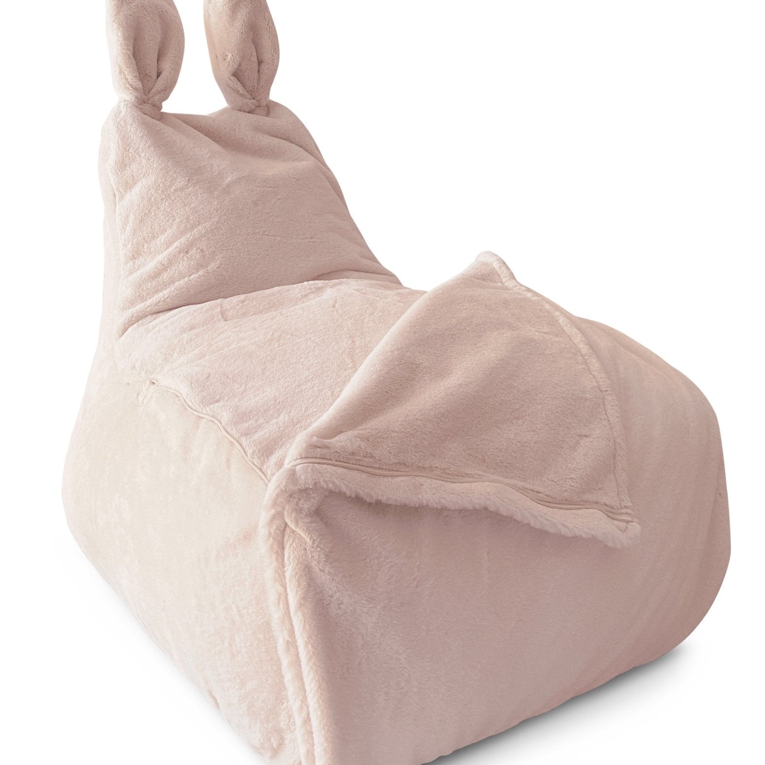 BUNNY L Bean Bag, Fur, Off White - Scandinavian Stories by Marton