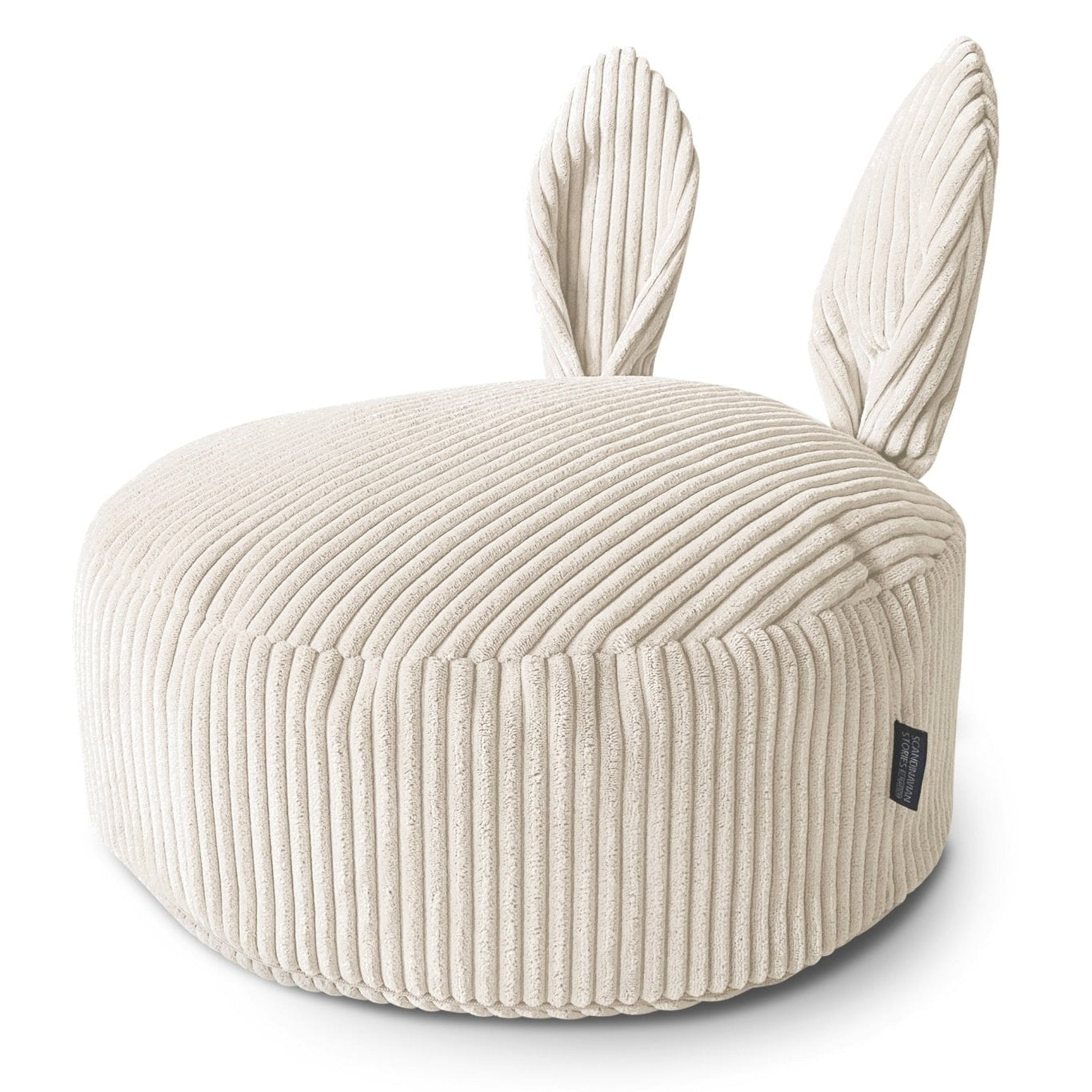BUNNY Pouf Bean Bag, Corduroy, Cream - Scandinavian Stories by Marton