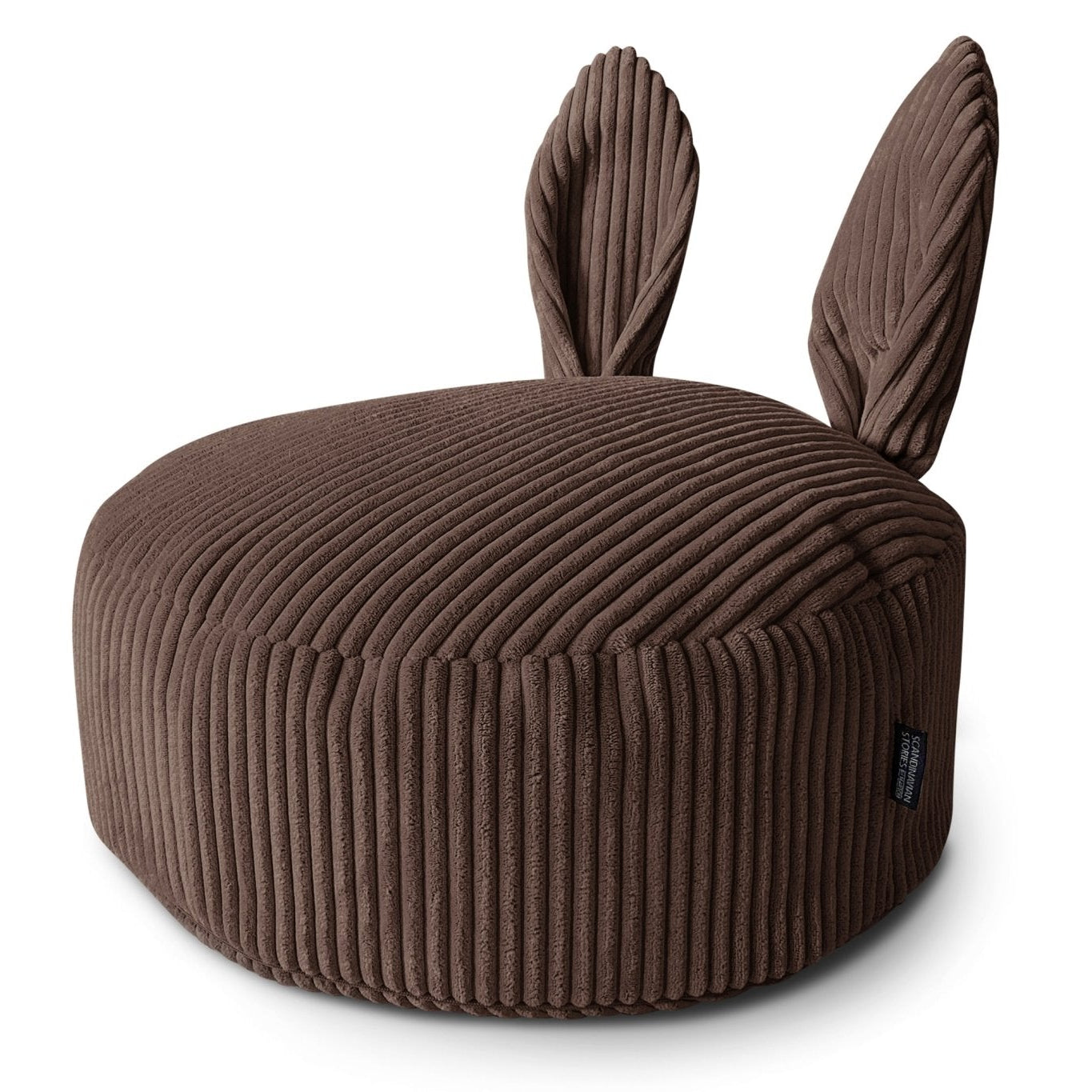 BUNNY Pouf Bean Bag, Corduroy, Dark Brown - Scandinavian Stories by Marton