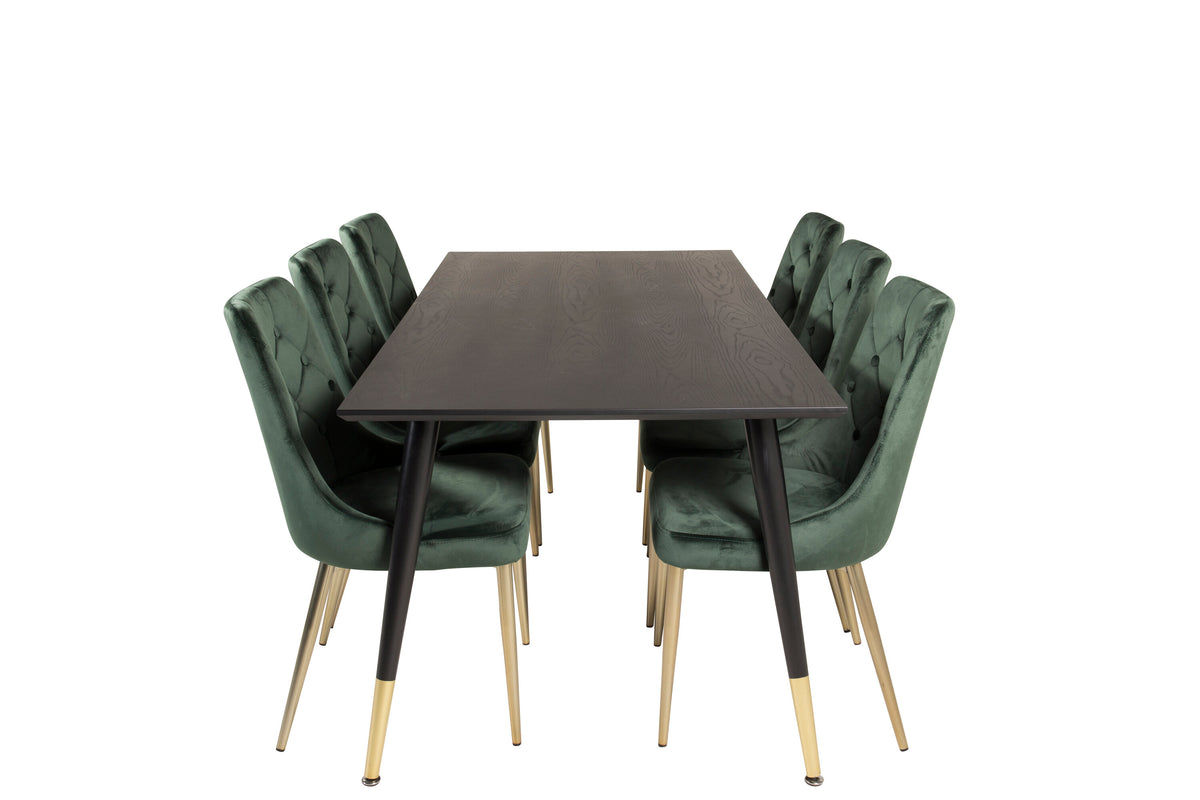 Dipp Dining Table with Velvet Deluxe Chairs