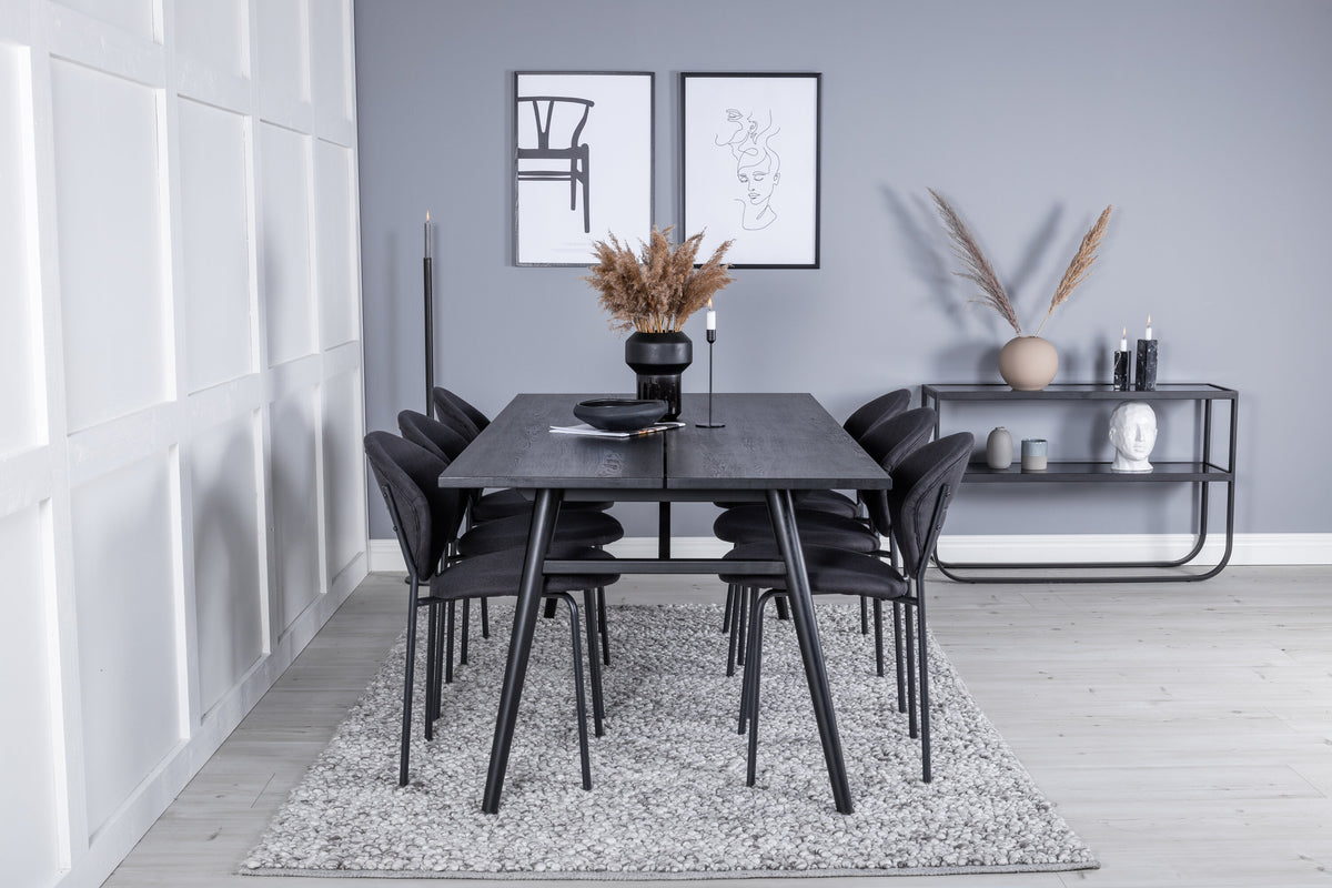 Sleek Dining Table with Vault Chairs