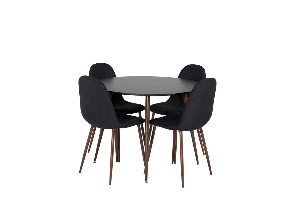 Plaza Dining Table with Polar Chairs