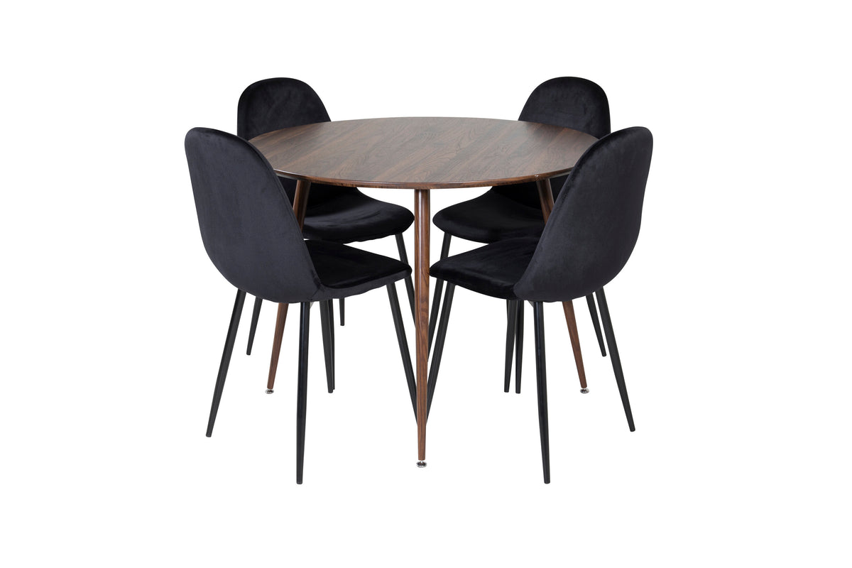 Plaza Dining Table with Polar Chairs