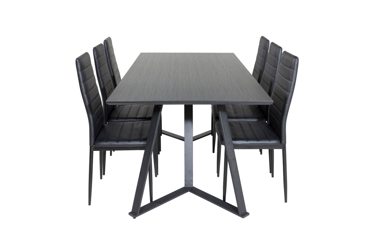 Marina Dining Table with Slim Chairs