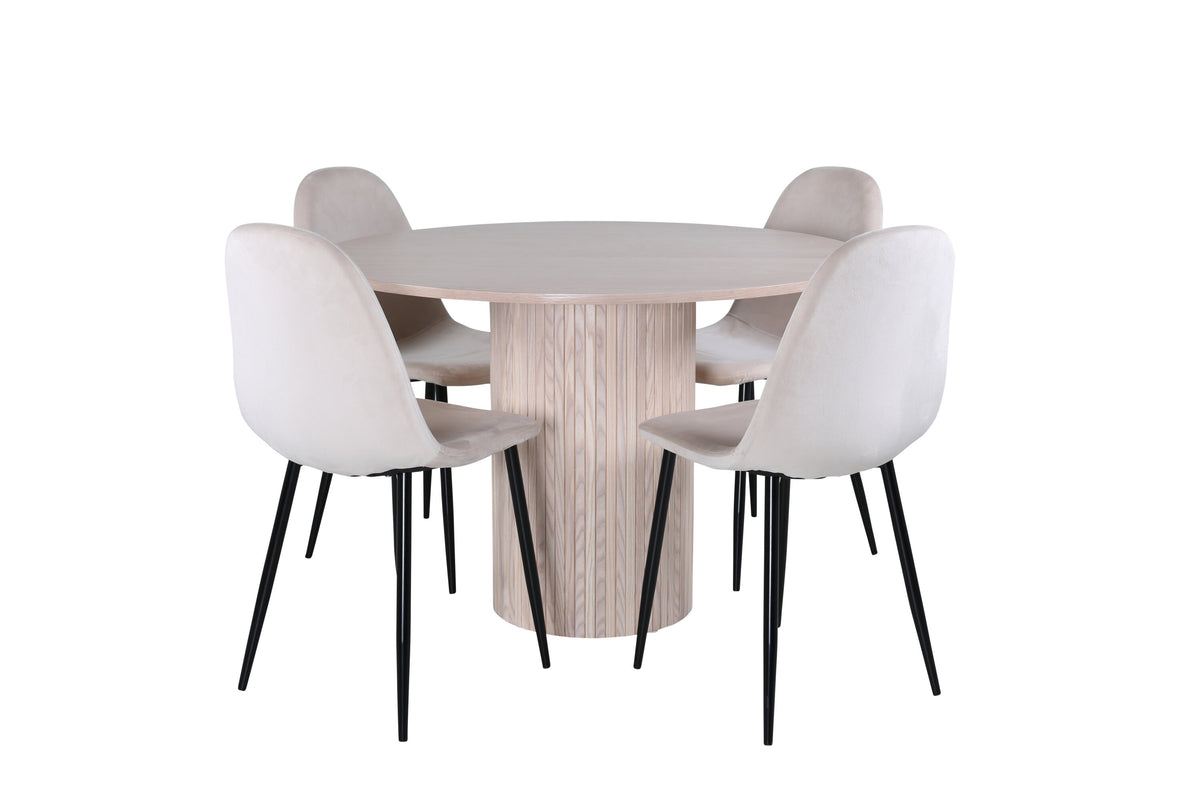 Bianca Dining Table with Polar Chairs
