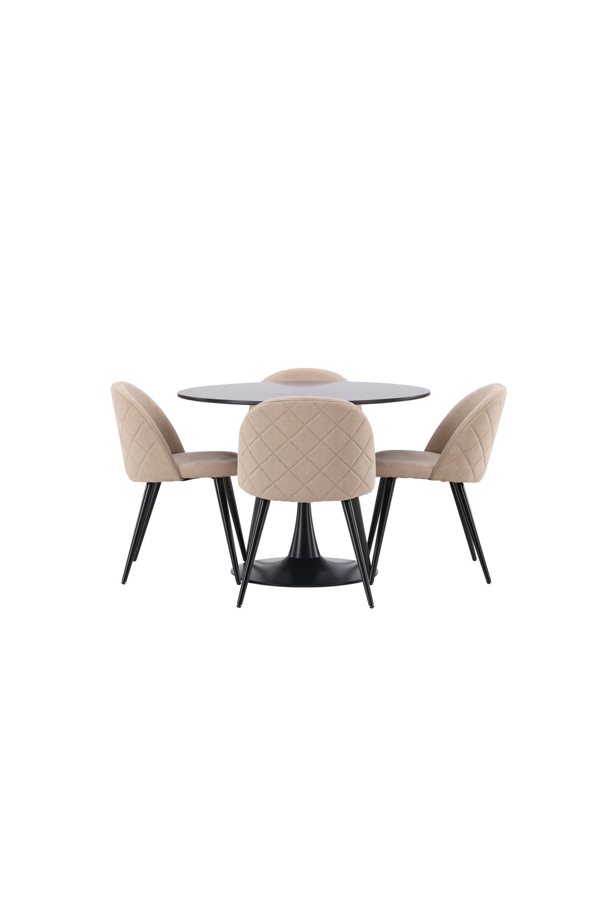 Glade Dining Table with Velvet Chairs